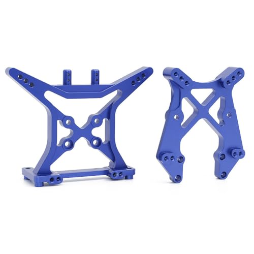 Stoßdämpfer aus Aluminiumlegierung, vorne und hinten, RC-Upgrade-Teile für 1/10 ECX 2WD Ruckus, Axe, Brutus, Circuit, AMP MT, AMP DB, AMP Crush, K&N Torment RC Car (dunkelblau) von ULIIK
