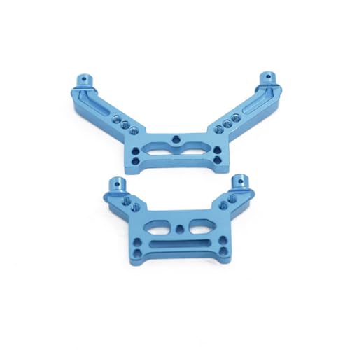 Stoßdämpferturm aus CNC-Aluminiumlegierung, vorne und hinten, für 1/16 SG1603 RC Auto (blau) von ULIIK