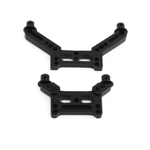 Stoßdämpferturm aus CNC-Aluminiumlegierung, vorne und hinten, für 1/16 SG1603 RC Auto (schwarz) von ULIIK