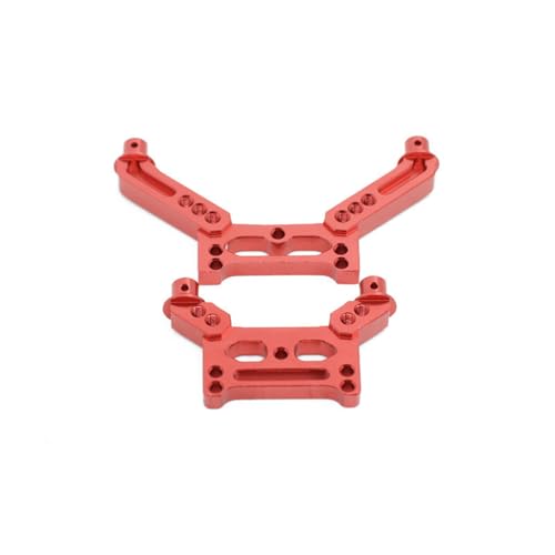 Stoßdämpferturm aus CNC-Aluminiumlegierung, vorne und hinten, für 1/16 SG1603 RC Car (rot) von ULIIK