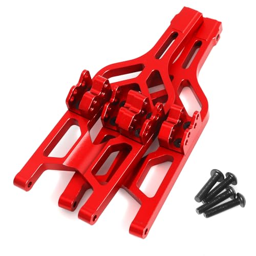 Unterer Querlenker aus Aluminiumlegierung, #5132R RC, verbesserte Teile für TRAXXAS 1/10 E-Maxx T-Maxx RC Auto (rot) von ULIIK