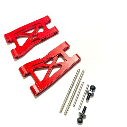 Vordere Querlenker aus Aluminiumlegierung, ferngesteuertes Upgrade-Teile-Set für Traxxas 1/18 LaTrax Teton RC Auto (rot) von ULIIK