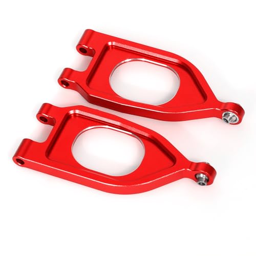 Vordere obere Querlenker aus Aluminiumlegierung, Schwingenarm #ARA330752, RC verbesserte Teile für ARRMA 1/10 4X2 2WD Gorgon Monster Truck RC Auto (rot) von ULIIK
