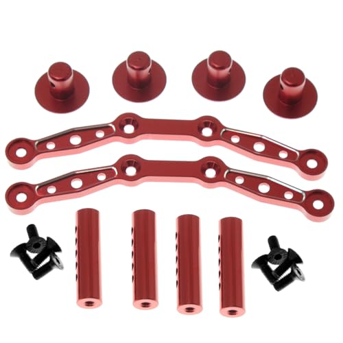 Vordere und hintere Autoschale aus Aluminiumlegierung, RC-Upgrade-Teile für ARRMA 1/8 Mojave RC Car (rot) von ULIIK