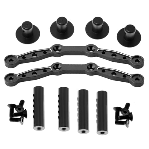 Vordere und hintere Autoschale aus Aluminiumlegierung, RC-Upgrade-Teile für ARRMA 1/8 Mojave RC Car (schwarz) von ULIIK