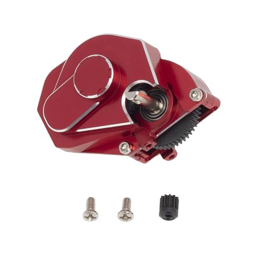 Wave-Box-Getriebebaugruppe aus Aluminiumlegierung, RC, verbesserte Teile für AXIAL SCX24 AXI90081 Riegel AXI00004 B17 AXI00001 C10 AXI00002 JLU AXI00006 Ford Bronco AXI00005 RC Car (rot) von ULIIK