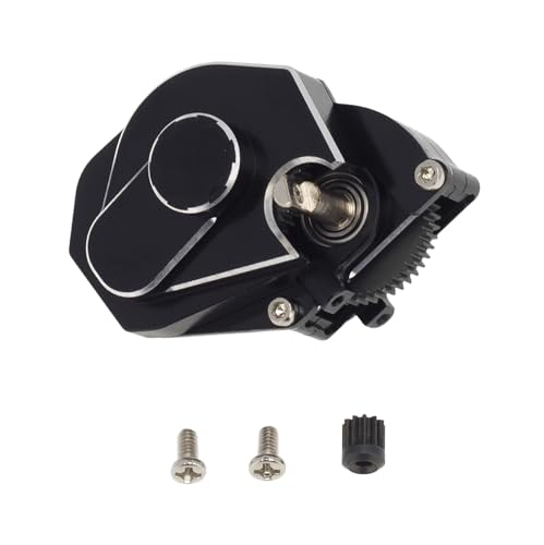 Wave-Box-Getriebebaugruppe aus Aluminiumlegierung, RC, verbesserte Teile für AXIAL SCX24 AXI90081 Riegel AXI00004 B17 AXI00001 C10 AXI00002 JLU AXI00006 Ford Bronco AXI00005 RC Car (schwarz) von ULIIK