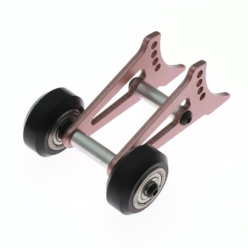 Wheelie-Bar aus Aluminiumlegierung, mehrere Löcher, verstellbar, für Tamiya CW01, Lunchbox, ferngesteuertes Auto (Champagner-Doppelrad) von ULIIK