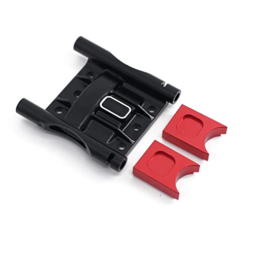 Zentrale Differential-Abdeckkappe aus CNC-Aluminiumlegierung, RC-Upgrade-Teile für ARRMA 1/8 KRATON Outcast Typhon Talion RC Auto (schwarz-rot) von ULIIK