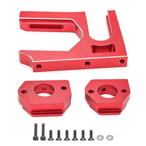 Zentraler Differentialmotor-Befestigungssitz aus Aluminiumlegierung, RC verbesserte Teile für ARRMA 1/8 KRATON 6S BLX 4WD -ARA106040T1/T2 RC Car (rot) von ULIIK