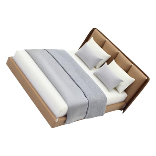 1/20 Dollhouses Schlafzimmer Accessoire Cream Doppelbett Mit Beddings Realistic Innenarchitektur Craft Project Landscape Requisiten 1/20 Dollhouses Schlafzimmer Accessoire Cream Doppelbett Mit Beddings Realistic Innenarchitektur Craft Project Landscape Requisiten von ULIJTH