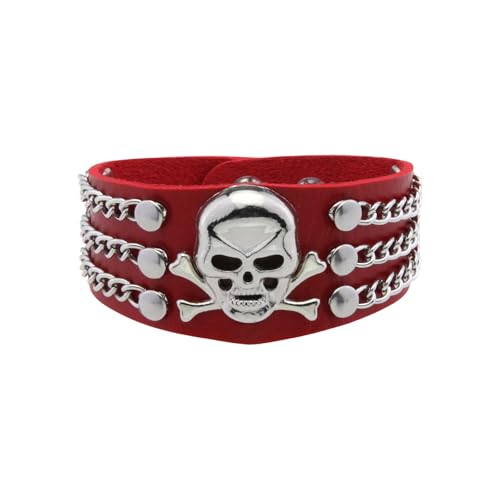 Totenkopf-Kopf, stabile Metallmaterialien, tragbar, für Motorrad-Enthusiasten und Straßenkultur-Fans, stilvolles Outfit, Party-Zubehör von ULIJTH