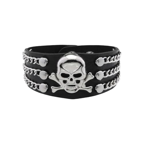 Totenkopf-Kopf, stabile Metallmaterialien, tragbar, für Motorrad-Enthusiasten und Straßenkultur-Fans, stilvolles Outfit, Party-Zubehör Totenkopf-Kopf, stabile Metallmaterialien, tragbar, für Motorrad-Enthusiasten und Straßenkultur-Fans, stilvolles Outfit, Party-Zubehör von ULIJTH