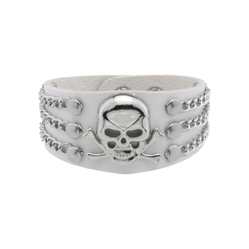 Totenkopf-Kopf, stabile Metallmaterialien, tragbar, für Motorrad-Enthusiasten und Straßenkultur-Fans, stilvolles Outfit, Party-Zubehör Totenkopf-Kopf, stabile Metallmaterialien, tragbar, für Motorrad-Enthusiasten und Straßenkultur-Fans, stilvolles Outfit, Party-Zubehör von ULIJTH