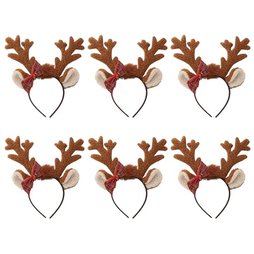 ULIJTH 6pcs Rentiergeweihstirnbänder Weihnachten Rentierohr Stirnband Pailled Antwors Kopfstück Weihnachtsfeier Haare ULIJTH 6pcs Rentiergeweihstirnbänder Weihnachten Rentierohr Stirnband Pailled Antwors Kopfstück Weihnachtsfeier Haare von ULIJTH