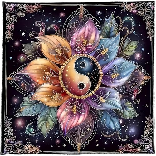 ULIJTH Divinationen Tischdecke Blumenscheibe Astrologie Tarotkarte Tischdecke Altars Stoff Göttlichkeit Brettspiel Accessoire ULIJTH Divinationen Tischdecke Blumenscheibe Astrologie Tarotkarte Tischdecke Altars Stoff Göttlichkeit Brettspiel Accessoire von ULIJTH