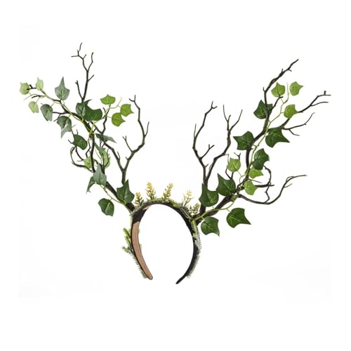 ULIJTH Fantasy Zweig Stirnband Mit Realistischem Blatt Und Geweihen Detaillierte Kostüm Haarstücke Für Fotos Und Halloween Cosplay ULIJTH Fantasy Zweig Stirnband Mit Realistischem Blatt Und Geweihen Detaillierte Kostüm Haarstücke Für Fotos Und Halloween Cosplay von ULIJTH