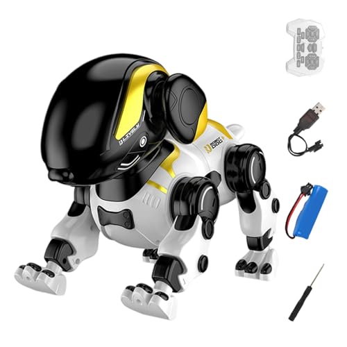 ULIJTH Interaktiver Programmierbarer Roboterhundspielzeug Mit Sprachsteuerungs Fernbedienungssensoren Stuntfunktionen Wiederaufladbare Akku von ULIJTH