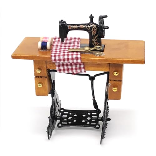 ULIJTH Nostalgische Miniaturnähmaschinen Dollhouses Accessoire Perfekt Für Retro Enthusiasten Und Einzigartige Heimdekore ULIJTH Nostalgische Miniaturnähmaschinen Dollhouses Accessoire Perfekt Für Retro Enthusiasten Und Einzigartige Heimdekore von ULIJTH