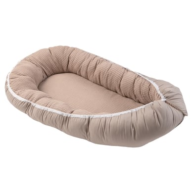 ULLENBOOM Babynest Waffelpique Sand von Ullenboom
