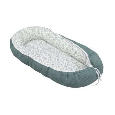 ULLENBOOM Babynest & Cocoon Waffel Motiv Floral Grün von ULLENBOOM