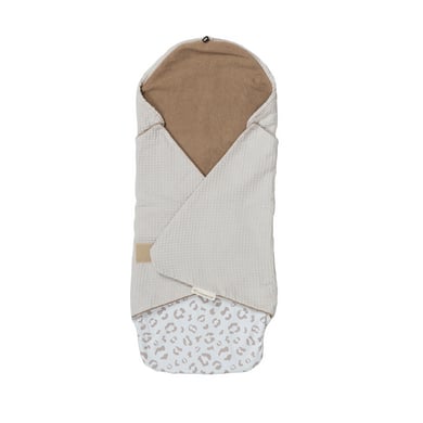 ULLENBOOM Einschlagdecke Leo 90x100cm Sand, Beige, Weiß von Ullenboom