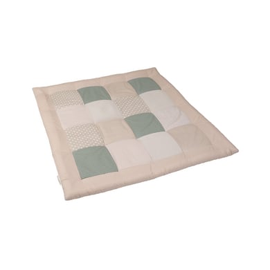 ULLENBOOM Krabbeldecke Blätterzauber 100x100cm Sand, Salbeigrün, Olivgrün von Ullenboom