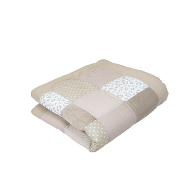 ULLENBOOM Krabbeldecke Leo 120x120cm Sand, Beige, Weiß von Ullenboom