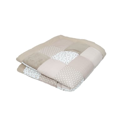 ULLENBOOM Krabbeldecke Leo 140x140cm Sand, Beige, Weiß von Ullenboom