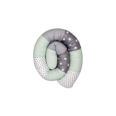 ULLENBOOM Baby-Bettschlange Mint Grau 200 cm ULLENBOOM Baby-Bettschlange Mint Grau 200 cm von Ullenboom