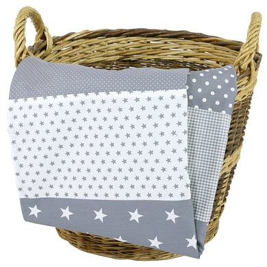 ULLENBOOM Babydecke & Kuscheldecke 70X100 cm Graue Sterne von Ullenboom