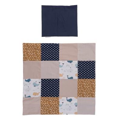 Ullenboom Bettwäsche-Set 80x80 cm und Kissenbezug 35x40 cm - Wale von Ullenboom