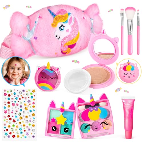 ULOVEME Kinder Real Makeup Kit für kleine Mädchen - Echtes, ungiftiges, waschbares Make Up Spielzeug - Umicorn Toys Geschenk für 3 4 5 6 7 8 9 10 12 Jahre alte Mädchen Geburtstag ULOVEME Kinder Real Makeup Kit für kleine Mädchen - Echtes, ungiftiges, waschbares Make Up Spielzeug - Umicorn Toys Geschenk für 3 4 5 6 7 8 9 10 12 Jahre alte Mädchen Geburtstag von ULOVEME