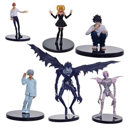 ULOYER 6PCS Death Note Figure Ryuk Light Yagami Misa Amane Action Figures PVC Statue Anime Collection Model Ornaments for Kids Birthday Gift / (type 2) von ULOYER