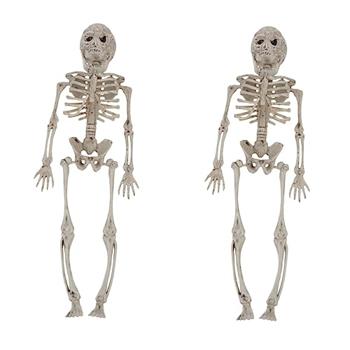 2 Stk Simuliertes Skelett Skelett Halloween- Skelett Figur Wolf Halloween-Partyzubehör halloween halloween schädel Desktop- Skelettschmuck Plastik Beige ULTECHNOVO von ULTECHNOVO