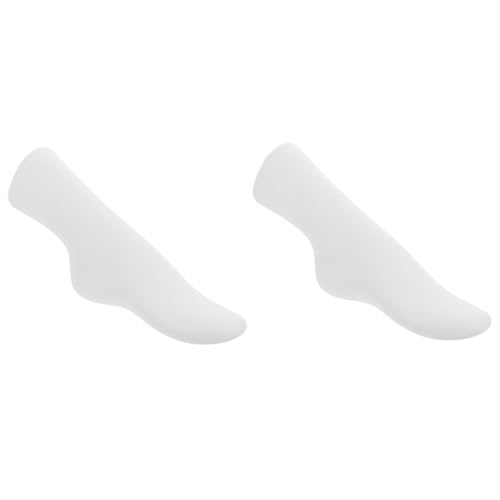 2St Socken Fuß Schaufensterpuppe Schuhspanner Mannequin-Fußmodell Fußkettchen für schmuck display Sockenmodell sockenschuhe Fußpuppe für Fußkettchen Fußpuppe für Schuhe Vinyl Weiß ULTECHNOVO von ULTECHNOVO