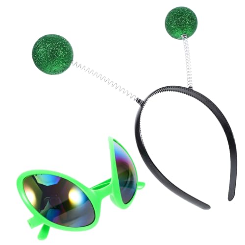 ULTECHNOVO 1 Satz Außerirdische Brille Stirnband Party-Kopfschmuck Cartoon-Haarband Party-Kopfbedeckung Urlaubsstirnband Halloween-Kopfbedeckung für Damen Fotokabine Abs Green ULTECHNOVO 1 Satz Außerirdische Brille Stirnband Party-Kopfschmuck Cartoon-Haarband Party-Kopfbedeckung Urlaubsstirnband Halloween-Kopfbedeckung für Damen Fotokabine Abs Green von ULTECHNOVO