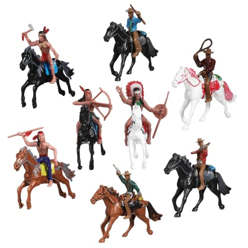 ULTECHNOVO 1 Satz Cowboy Figuren Teiliges Actionfigur mit Verschiedenen Reitposen für Robustes und Kindgerechtes für Kreative Displays und Rollenspiele von ULTECHNOVO