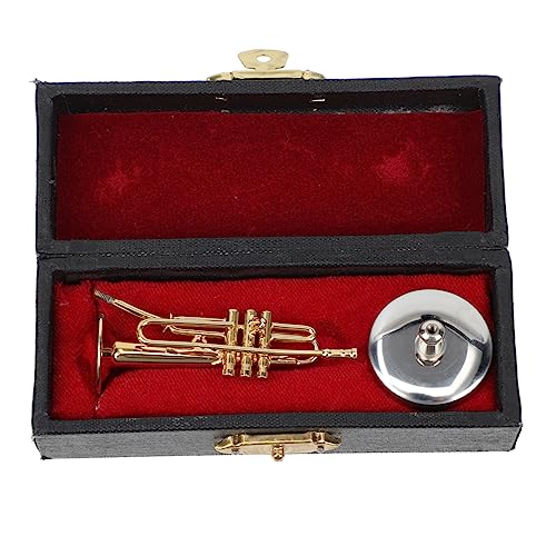 ULTECHNOVO 1 Satz Desktop-trompetenverzierung Miniatur Instrument Trompetenmodell Mit Sockel Mini-trompete- Kleine Simulierte Trompete Mini-trompetenmodell Kupfer ULTECHNOVO 1 Satz Desktop-trompetenverzierung Miniatur Instrument Trompetenmodell Mit Sockel Mini-trompete- Kleine Simulierte Trompete Mini-trompetenmodell Kupfer von ULTECHNOVO