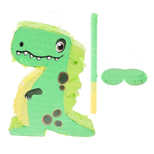 ULTECHNOVO 1 Satz Dinosaurier-pinata Dinosaurier-geburtstagsdekoration Halloween Geburtstagdekorationen Pinata-füller Drachen-gastgeschenke Dinosaurier-piñata Cowgirl-piñata Papier Grün von ULTECHNOVO