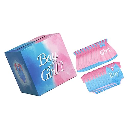 ULTECHNOVO 1 Satz Geschlechtsenthüllung Abstimmungsbox und Karten Kinderparty Deko für Babyparty und Gender Reveal Feier Kreative Abstimmung für Jungen und Mädchen ULTECHNOVO 1 Satz Geschlechtsenthüllung Abstimmungsbox und Karten Kinderparty Deko für Babyparty und Gender Reveal Feier Kreative Abstimmung für Jungen und Mädchen von ULTECHNOVO