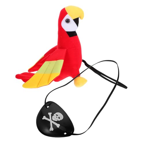 ULTECHNOVO 1 Satz Halloween-Cosplay-Requisiten Cosplay-zubehör Ausgestopfter Papagei Für Schulterpirat Spielshow-Requisiten Schulterpapagei Plüsch Papagei Papageien -Outfit Pp Baumwolle von ULTECHNOVO