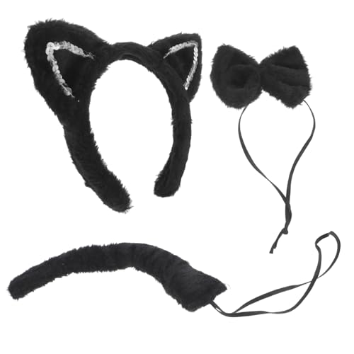 ULTECHNOVO 1 Satz Kostümset mit Katzenohren Stirnband Flauschigem und Fliege für Halloween und Cosplay Partys Vielseitiges Zubehör für Rollenspiele und Thematische Veranstaltungen ULTECHNOVO 1 Satz Kostümset mit Katzenohren Stirnband Flauschigem und Fliege für Halloween und Cosplay Partys Vielseitiges Zubehör für Rollenspiele und Thematische Veranstaltungen von ULTECHNOVO