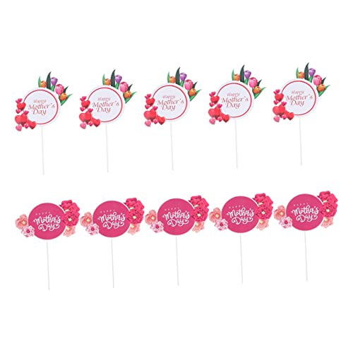 ULTECHNOVO 1 Satz Kucheneinsatz Kuchendekoration Muttertags-dessert-topper Cupcake -topper Mutter Kuchen Picks Cupcake-einsatz-topper Kuchen Plug-in Papier Rot 10 Stück ULTECHNOVO 1 Satz Kucheneinsatz Kuchendekoration Muttertags-dessert-topper Cupcake -topper Mutter Kuchen Picks Cupcake-einsatz-topper Kuchen Plug-in Papier Rot 10 Stück von ULTECHNOVO