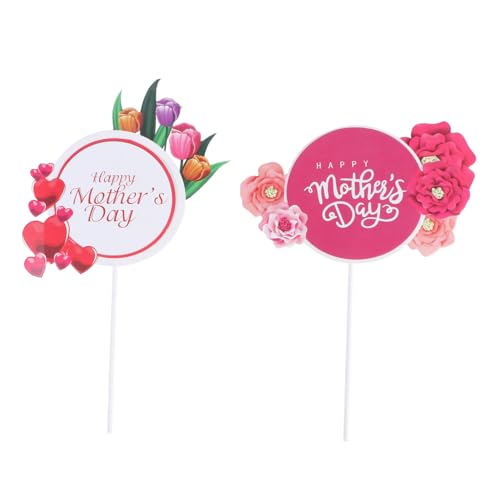 ULTECHNOVO 1 Satz Kucheneinsatz Kuchenverzierung Mutter Kuchen Picks Topper Kuchendekoration Muttertag Kuchen Picks Dessertdekoration Kuchen-einlegekarte Papier Rot 10 Stück ULTECHNOVO 1 Satz Kucheneinsatz Kuchenverzierung Mutter Kuchen Picks Topper Kuchendekoration Muttertag Kuchen Picks Dessertdekoration Kuchen-einlegekarte Papier Rot 10 Stück von ULTECHNOVO