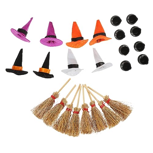 ULTECHNOVO 1 Satz Miniatur Hexenhüte Set Teiliges Halloween mit Mini Kessel und Besen für Puppenhaus Kreative Tischdekoration für Partys und Anlässe Lebendige Farben und Realistische Details ULTECHNOVO 1 Satz Miniatur Hexenhüte Set Teiliges Halloween mit Mini Kessel und Besen für Puppenhaus Kreative Tischdekoration für Partys und Anlässe Lebendige Farben und Realistische Details von ULTECHNOVO