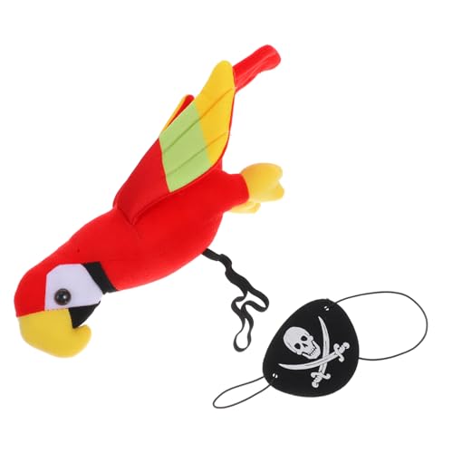 ULTECHNOVO 1 Satz Plüsch Papagei Schulterdeko für Piratenkostüme Lebensechtes Accessoire für Halloween und Karneval Elastisches Design Weiches Material Schwarzem Skull Bandana mit ULTECHNOVO 1 Satz Plüsch Papagei Schulterdeko für Piratenkostüme Lebensechtes Accessoire für Halloween und Karneval Elastisches Design Weiches Material Schwarzem Skull Bandana mit von ULTECHNOVO