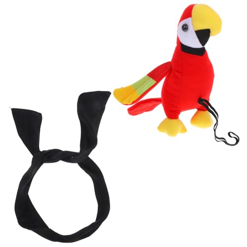ULTECHNOVO 1 Satz Plüsch Piratenpapagei Schulterprop für Halloween Realistisches Cosplay Dekorationsset mit Schwarzem Kopftuch für Piratenkostüme und Partys ULTECHNOVO 1 Satz Plüsch Piratenpapagei Schulterprop für Halloween Realistisches Cosplay Dekorationsset mit Schwarzem Kopftuch für Piratenkostüme und Partys von ULTECHNOVO