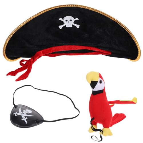 ULTECHNOVO 1 Set Piratenkostüm mit Hut Augenmaske Realistischer Papagei für Halloween Cosplay Foto Requisiten Bühnenauftritte Zubehör ULTECHNOVO 1 Set Piratenkostüm mit Hut Augenmaske Realistischer Papagei für Halloween Cosplay Foto Requisiten Bühnenauftritte Zubehör von ULTECHNOVO