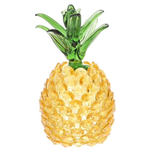 ULTECHNOVO 1 Stück Ananasschmuck Ananas-Requisite Künstliche Früchte zur Dekoration Party klein Wohndeko zum Muttertag Fotografie-Requisiten- künstlicher Kristall Yellow ULTECHNOVO 1 Stück Ananasschmuck Ananas-Requisite Künstliche Früchte zur Dekoration Party klein Wohndeko zum Muttertag Fotografie-Requisiten- künstlicher Kristall Yellow von ULTECHNOVO